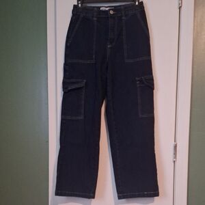 GOGO Women's Dark Blue Flare Jeans